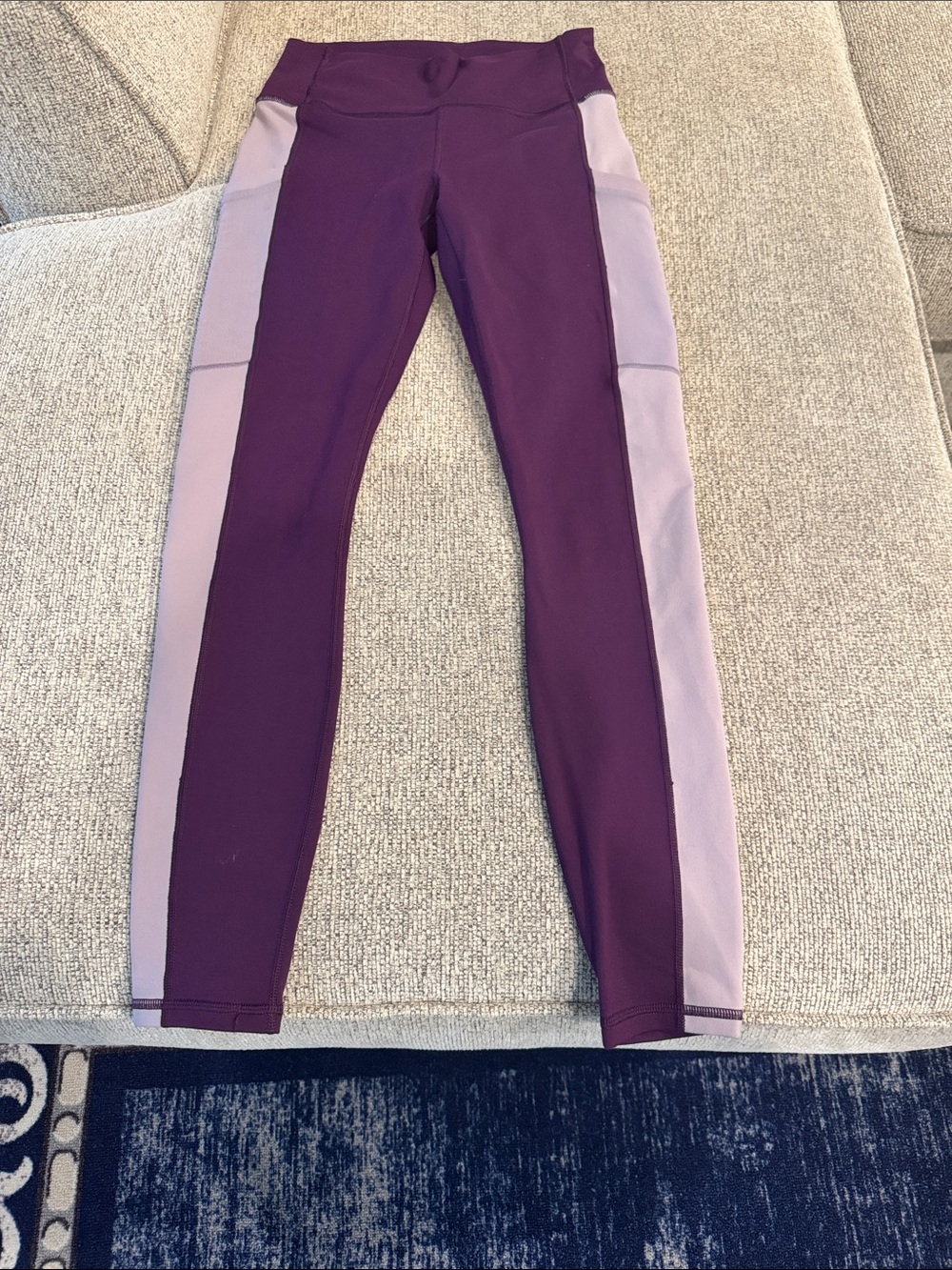 Fabletics ladies Purple and Light Purple Colorblock Leggings